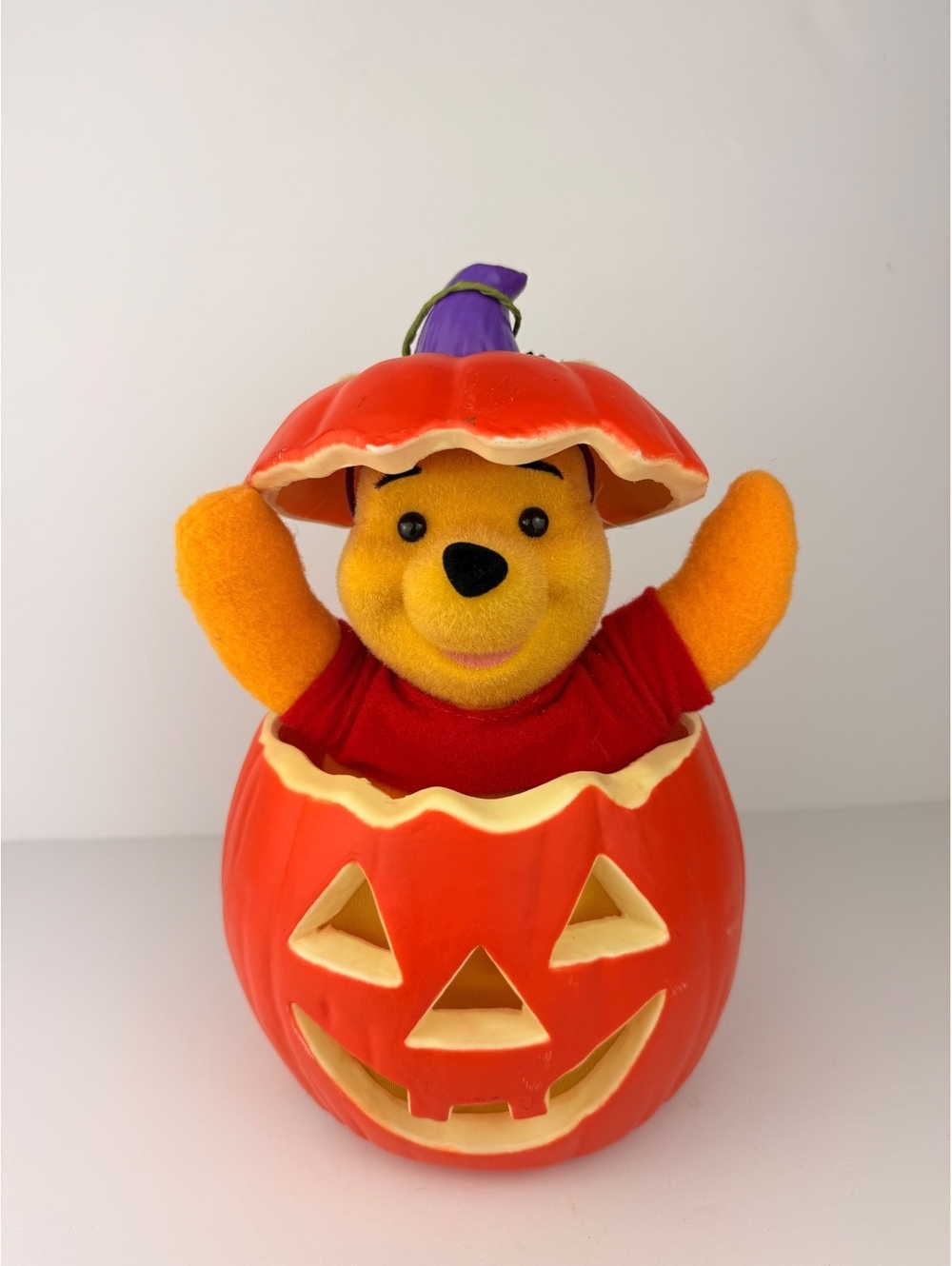 Vintage 1998 Telco Disney Winnie the Pooh Animated Halloween Pumpkin Untested